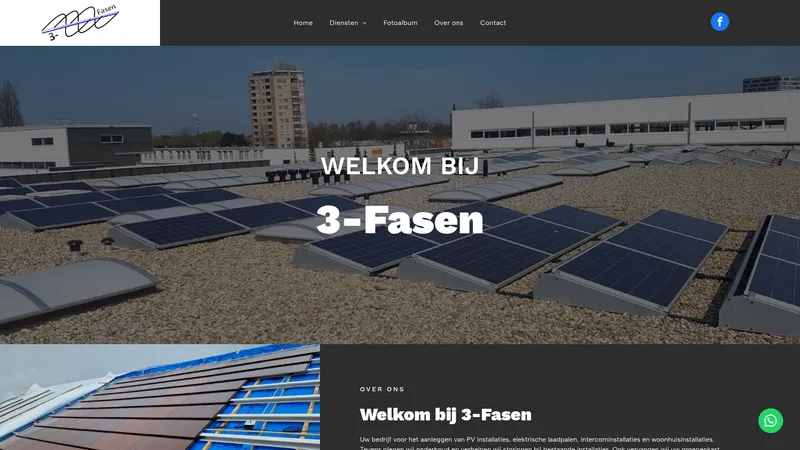 Website van 3-Fasen Elektrotechniek