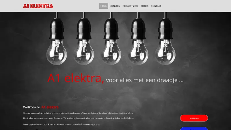 Website van A1 elektra