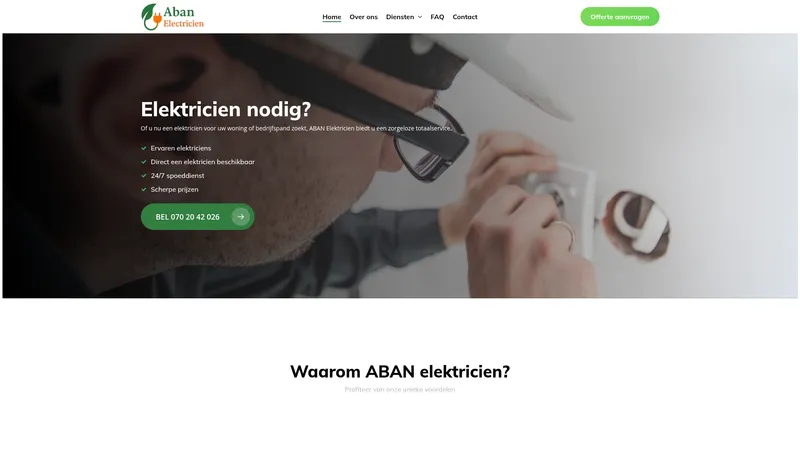 Website van Abanelektricien