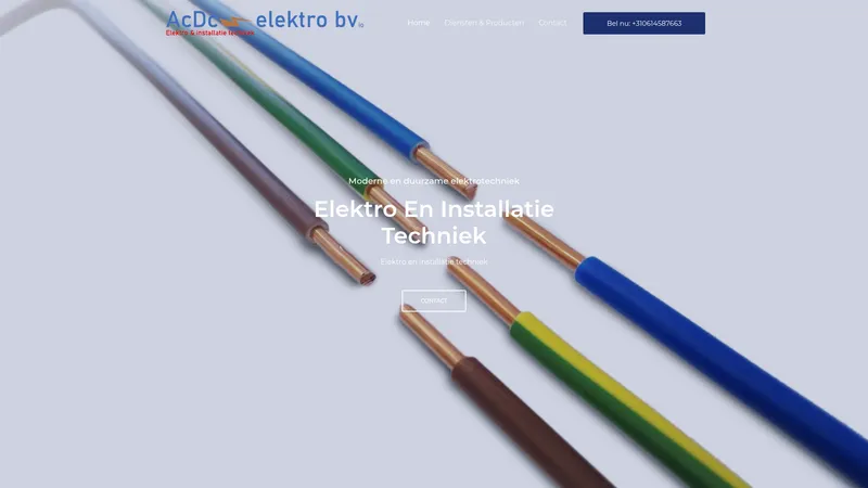 Website van ACDC-Elektro B.V.