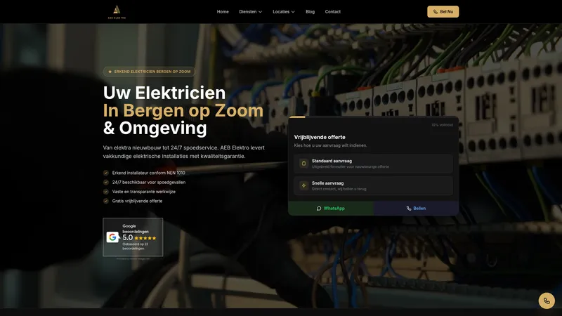 Website van AEB Elektro