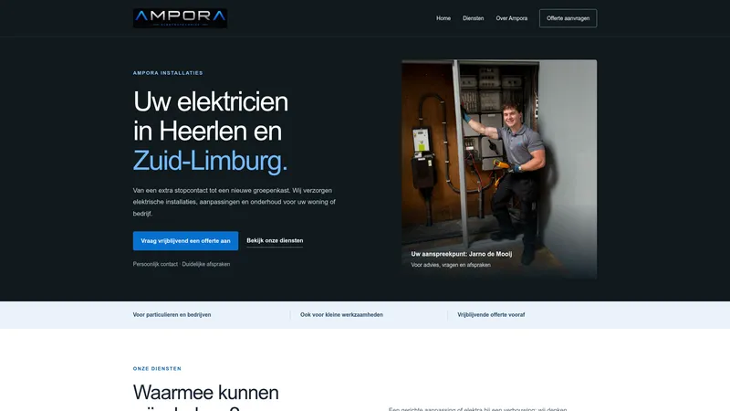 Website van Amporainstallaties