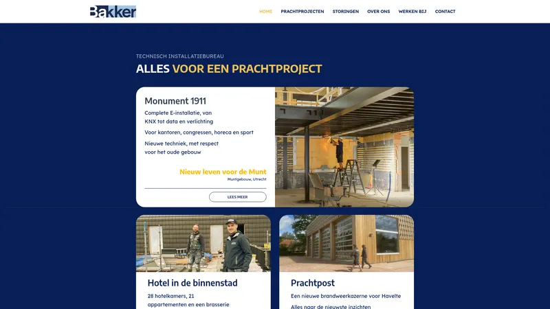 Website van Bakker TIB BV