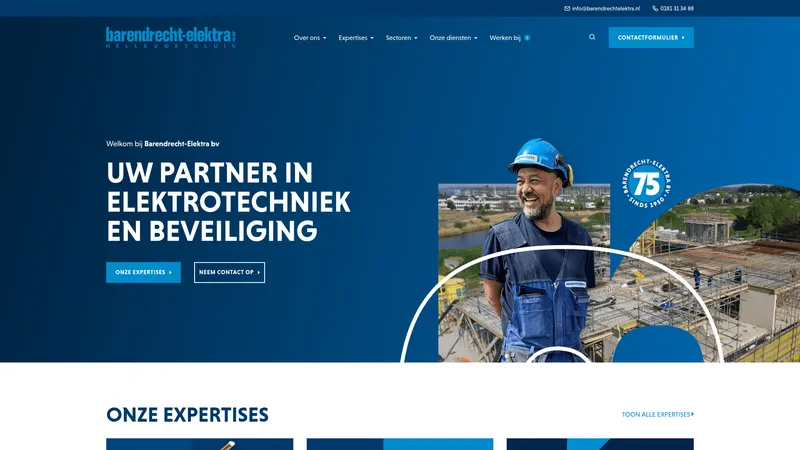 Website van Barendrecht-Elektra bv