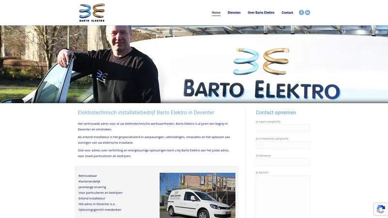 Website van Barto Elektro