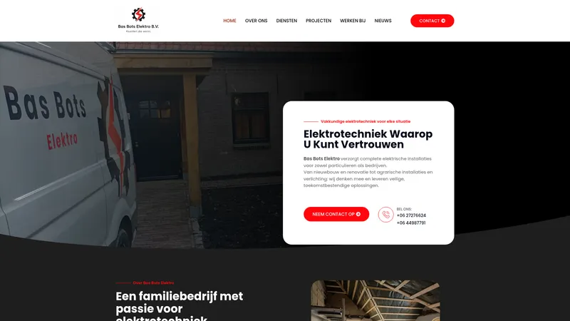 Website van Bas Bots Elektro B.V.