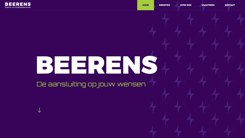 Website van Beerens Elektro- en Installatietechniek