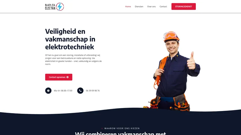 Website van Blacksea electra