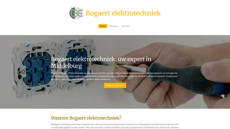 Website van Bogaert Elektrotechniek