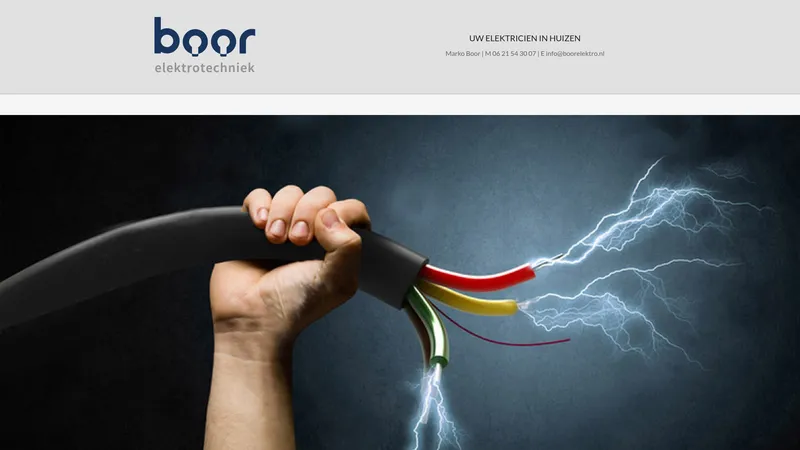 Website van Boor Elektrotechniek