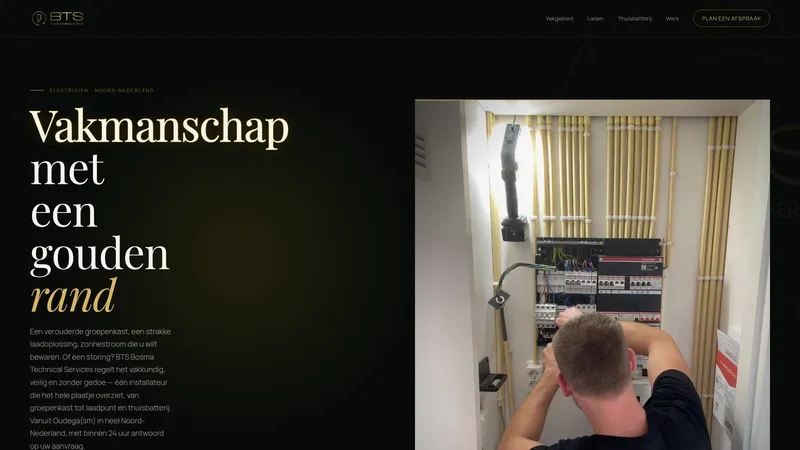 Website van Bosma Technical Services