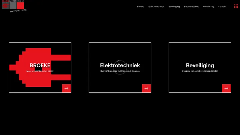 Website van Broeke Elektrotechniek B.V.