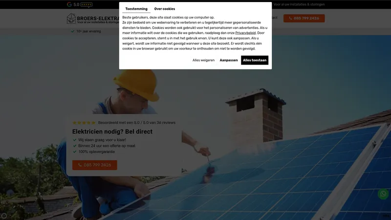Website van Broers-elektra