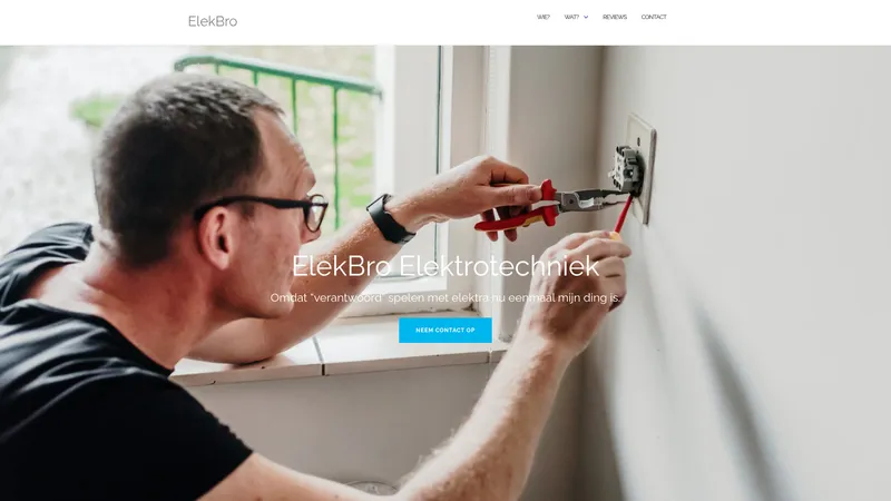 Website van Broertjes Elektrotechniek