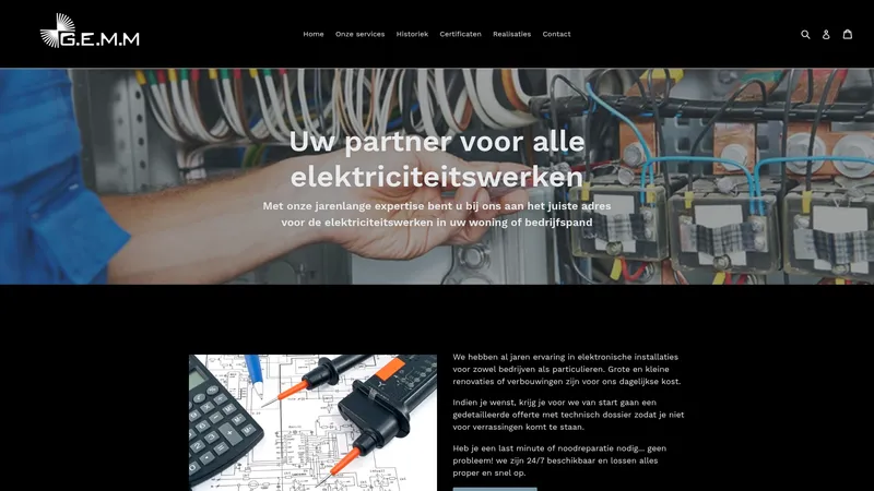 Website van BVBA GEMM