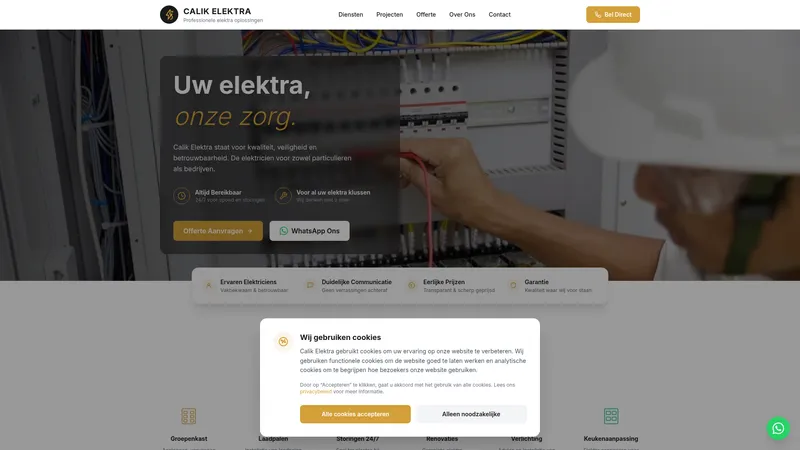 Website van Calik Elektra