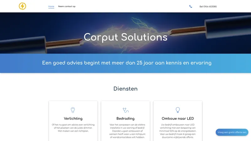 Website van Corput Solutions