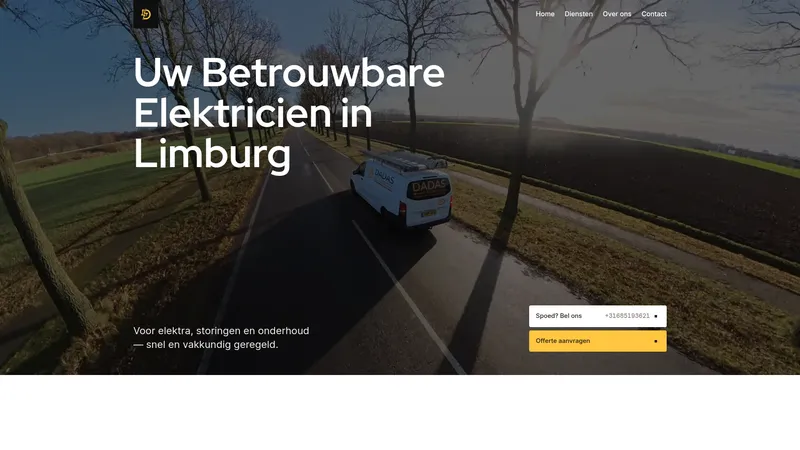 Website van Dadas Elektrotechniek