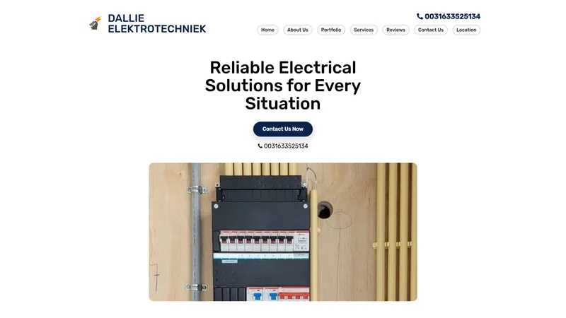 Website van Dallie elektrotechniek