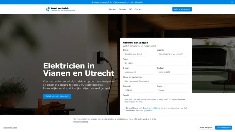 Website van Datel techniek