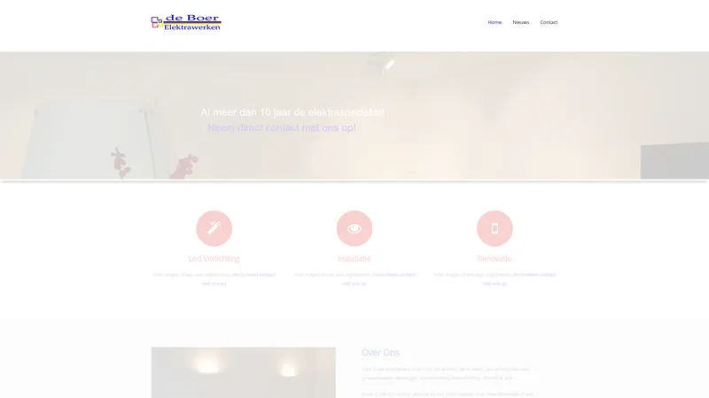 Website van De Boer Elektrawerken