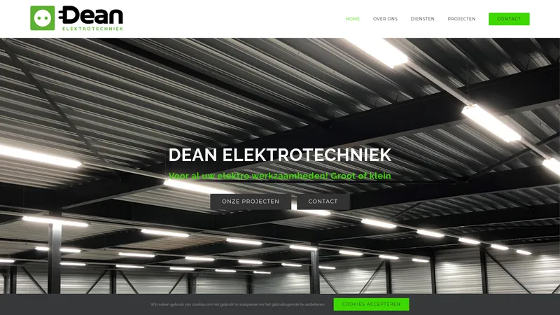 Website van Dean Elektrotechniek