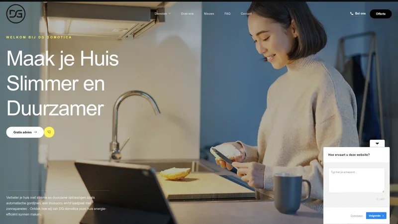 Website van DG domotica
