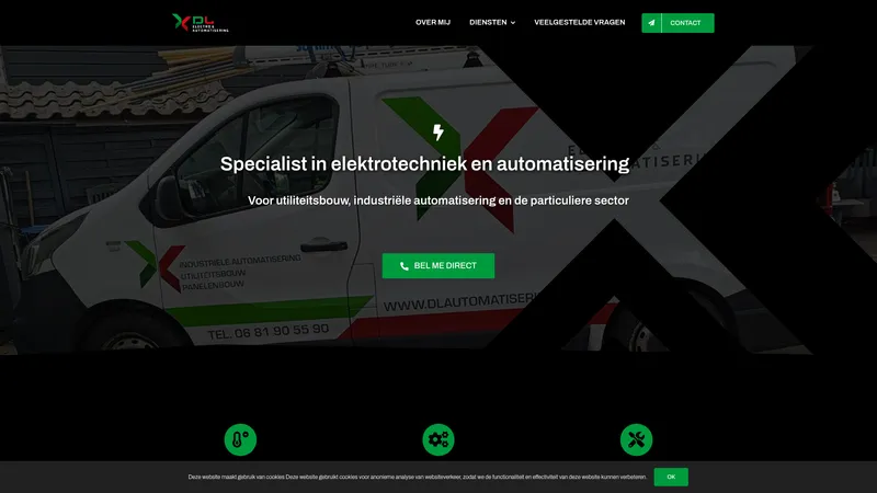 Website van DL electro en automatisering