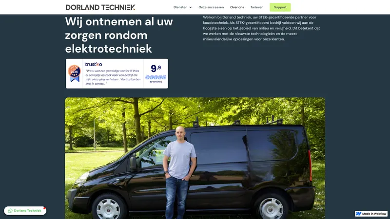 Website van Dorland Techniek
