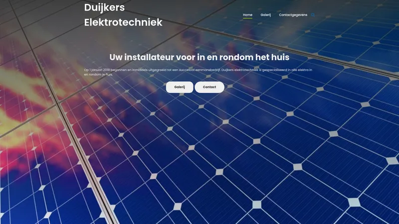 Website van duijkers elektrotechniek
