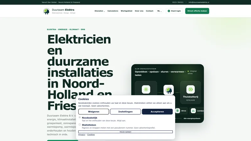 Website van Duurzaam Elektra