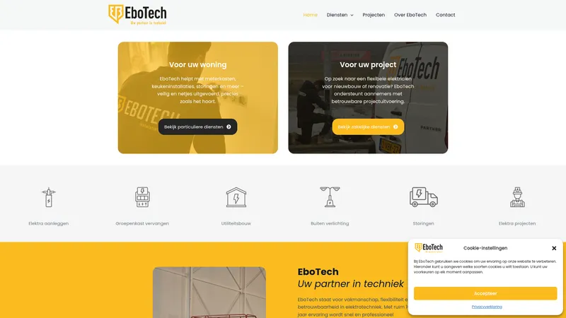 Website van Ebo Tech