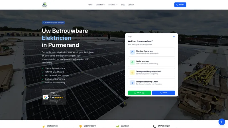Website van Ecovolt Techniek BV