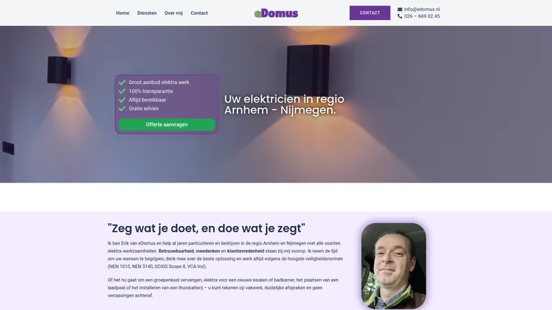 Website van eDomus