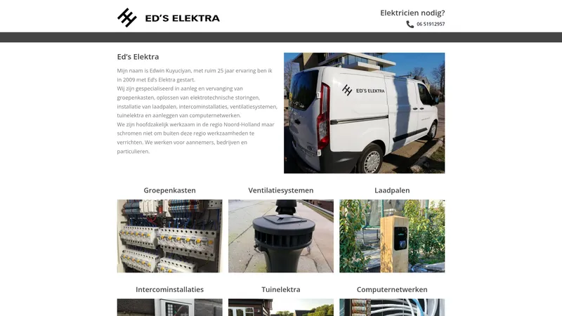 Website van Ed's Elektra