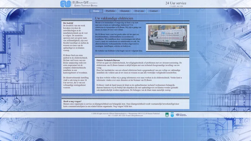 Website van Elbouw g/e Kombinatie B.V.