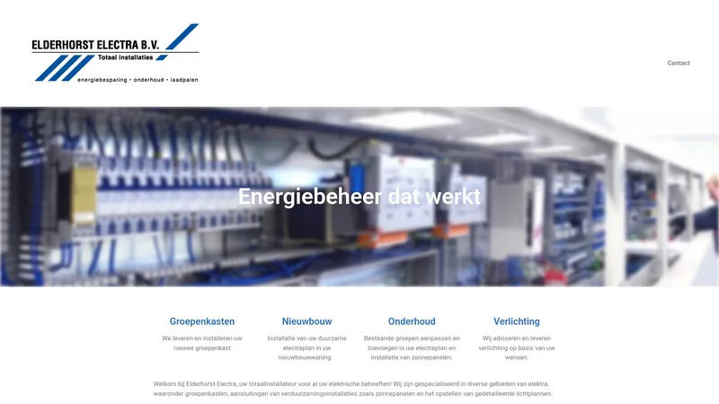 Website van Elderhorst Electra B.V.