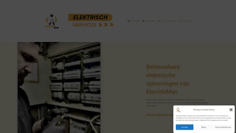 Website van ELECTRICMAN