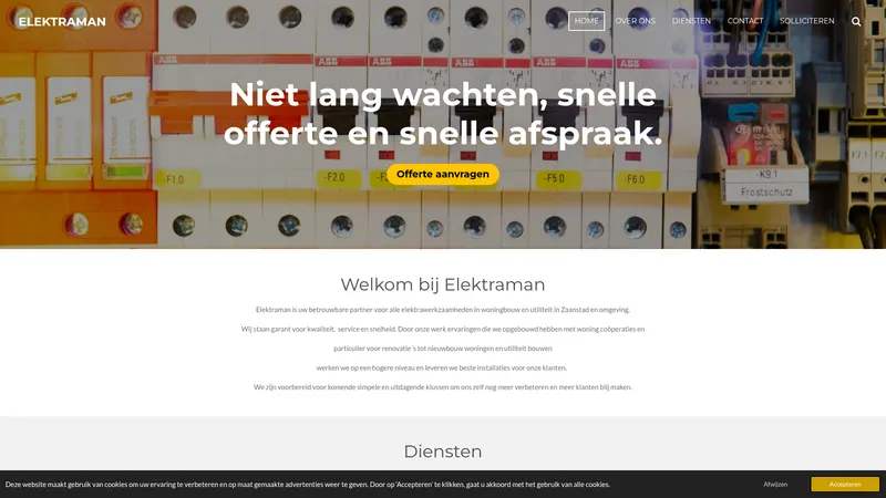 Website van Elektraman B.V