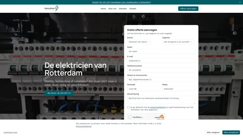 Website van ElektraWorks