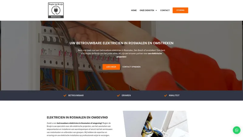 Website van Elektricien Rosmalen, Rogier de Bruijn