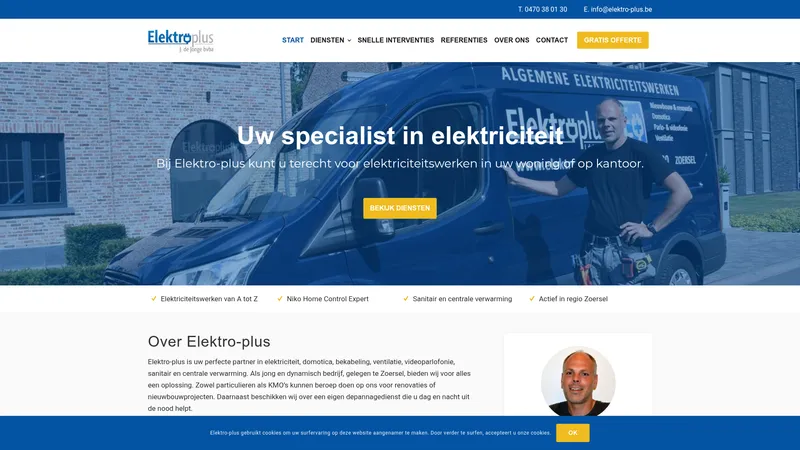 Website van Elektro-plus J. de Jonge