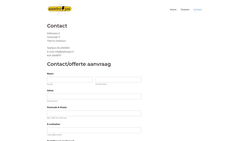 Website van Elektrojos