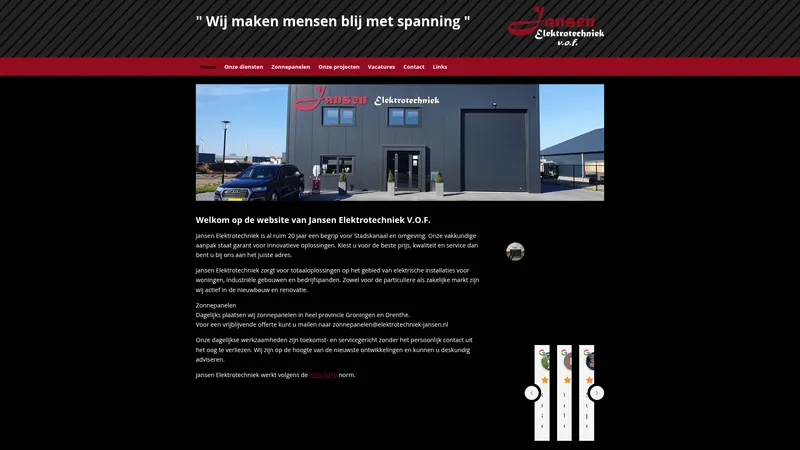 Website van Elektrotechniek Jansen