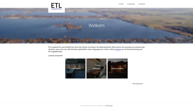 Website van Elektrotechniek Loosdrecht