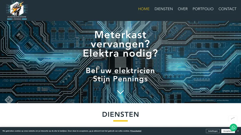 Website van Elektrotechniek S. Pennings