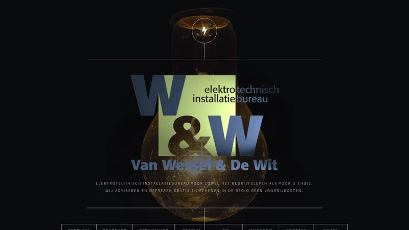 Website van Elektrotechnisch Installatiebureau Van Wessel & De Wit