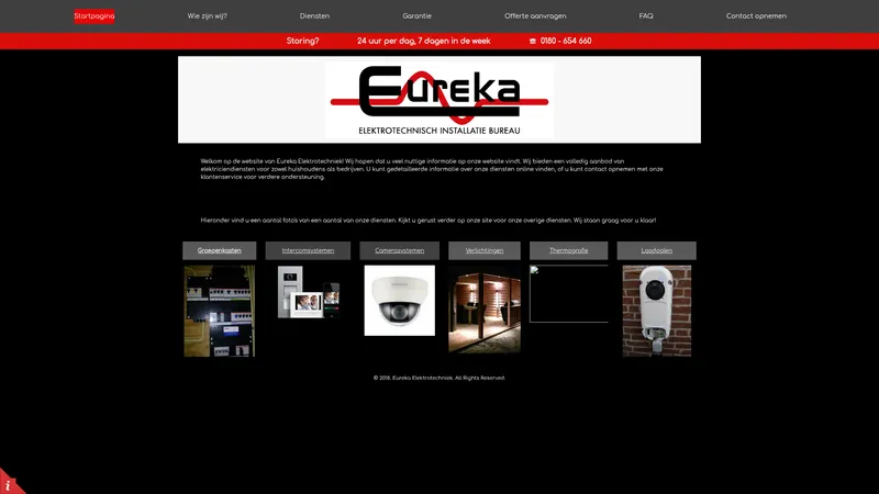 Website van Eureka elektrotechniek