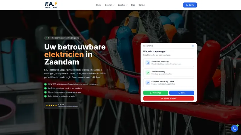 Website van F.A. Installatie