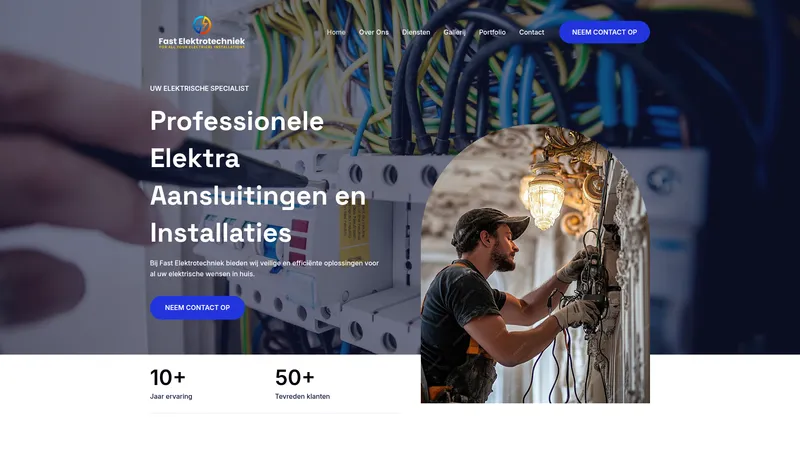 Website van Fast Elektrotechniek
